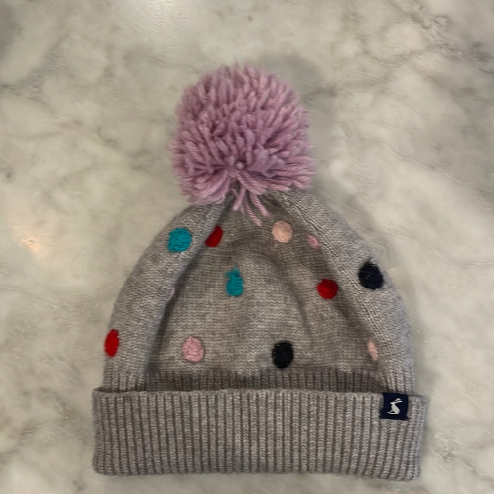 LITTLE JOULES
Girls' Bella Null Pom Pom Knit Hat